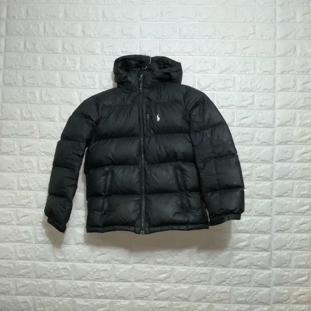 Polo Ralph Lauren Performance Down‎ Puffer Jacket Black Youth L 14-16 Hooded